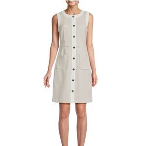 NWT Tommy Hilfiger Ivory Sleeveless Sheath Dress